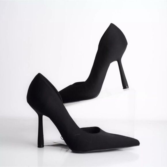 (Z) Zara Women's D'Orsay Black Pumps High Heels Sizes US/EU 8/39 - Picture 2 of 11